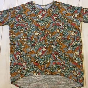 Women’s LulaRoe Irma tunic XL grey fall floral